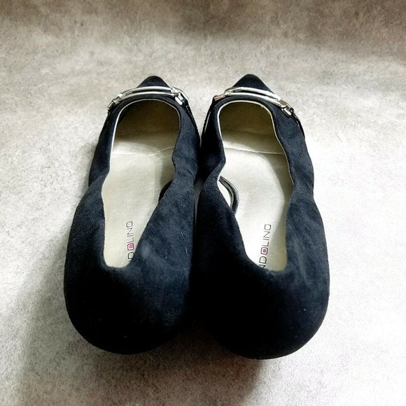 Bandolino Womens Yorinna  Size 9.5 Black Slip On Pointed Toe Low Wedge Heels - Picture 6 of 10